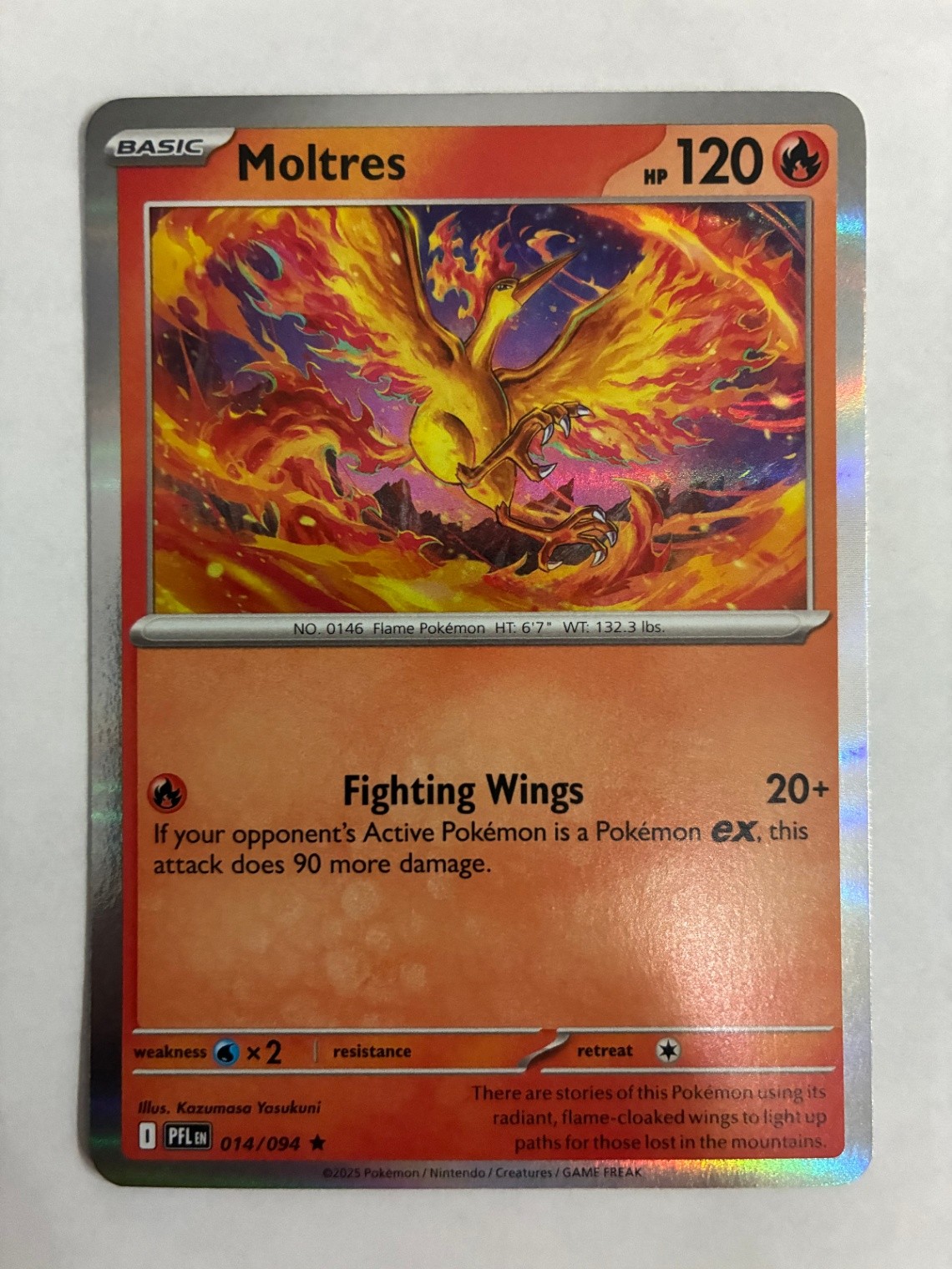 Moltres Holo Rare ME02: Phantasmal Flames 014/094 NM