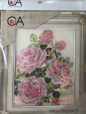 Rto Printed needlepoint tapestry   20x25 Cm  Kit With Floss