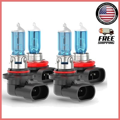 Reliable 4-Pack 9005 H11 Halogen Bulbs - 6000K Brightness for Safe Night Driving