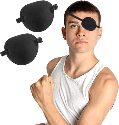 JJUNW 2 Stück Verstellbare Augenklappe, 3D Medizinische Augenklappen Für Erwachs