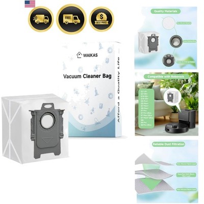 6 Pack Replacement Bags for Roborock Q5 Max+, Q7 Max+, Q7 M5+, Q10 S5+, Q10 X...