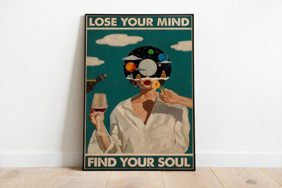 Lose Your Mind Find Your Soul Vintage Poster, Lose Your Mind Print