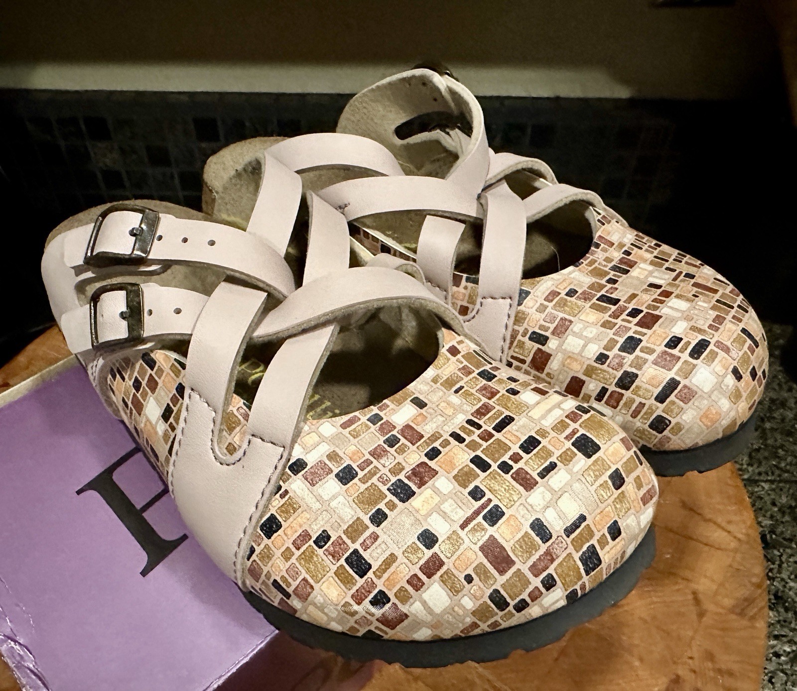 Sandalias Papillio Lugano Mosaico Crema Hielo Mujer EE. UU. 6.5–7 UE 37 Nuevas En Caja