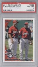 2010 Topps Update Checklist Victor Martinez Robinson Cano #US-65 PSA 8 0en0