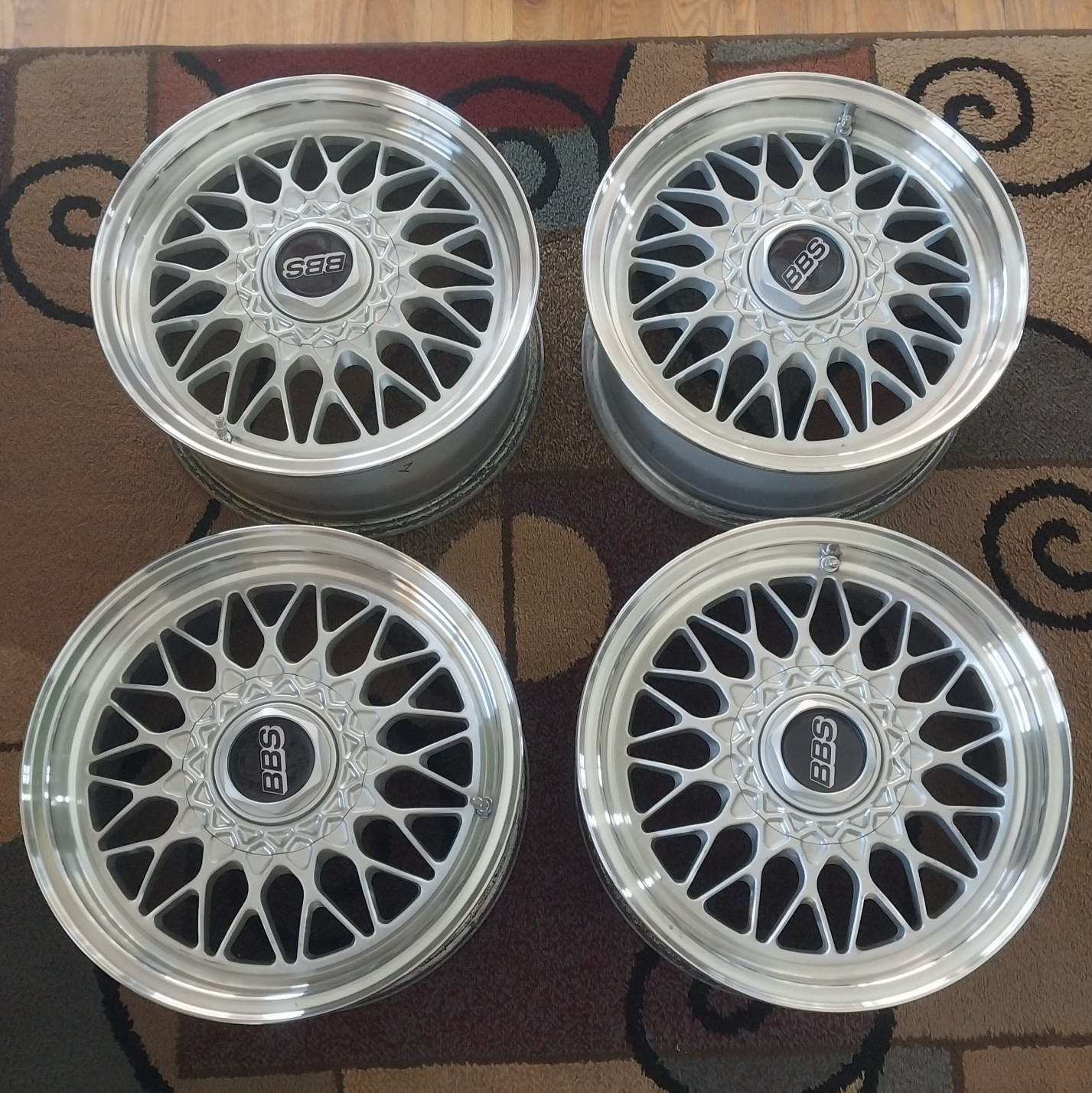 86-91 Mazda OEM FC3S RX7 Set Of 4 BBS R15 15" Alloy Wheel Ri