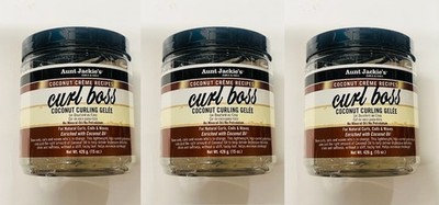 Aunt Jackie's Curl Boss Coconut Curling Gelee 426g/15 oz (3er Pack).