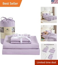 Cooling Queen Sheet Set - 4 Piece Ultra Soft Breathable Summer Bedding - 16...