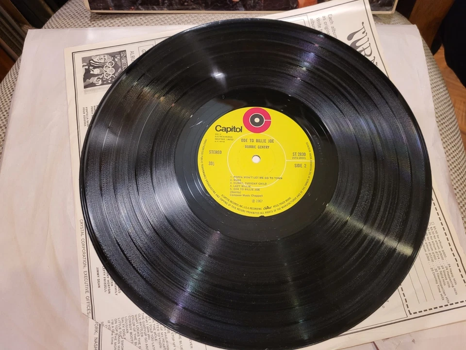 Bobbie Gentry Ode to Billie Joe LP Capitol ST-2830 1967 Green Label NM/EX - Image 3 of 4