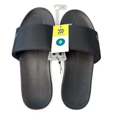 Men s Black Wesley Slides Slip On Comfort Sandals All In Motion Size 9 NWT