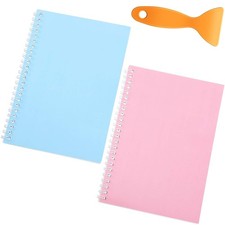 Zonon 2 Pcs Reusable Sticker Book Collecting Albums Stickers Organizer Pink