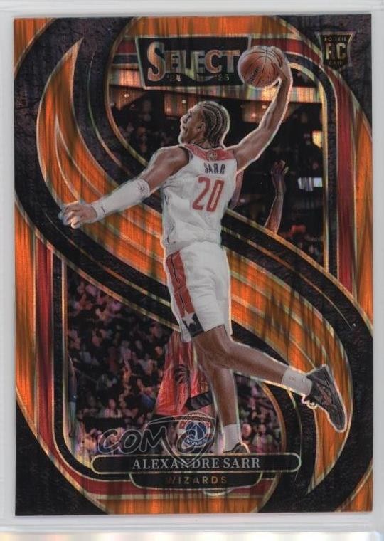 2024-25 Panini Select Premier Level Orange Flash Prizm Alexandre Sarr #185 1pk2