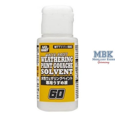 GUNZE GSWTT111 Waterbased Weathering Paint Gouache Solvent