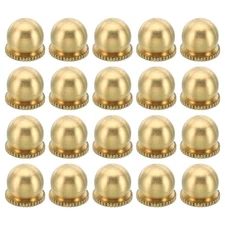 M4x0.7 Thread Brass Cap Nuts Knob 20pcs Lamp Finial Caps Nut Handle Knob 11mm