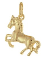 Trendor Schmuck Pferd Schmuck-AnhäNger 925 Silber Vergoldet 21216