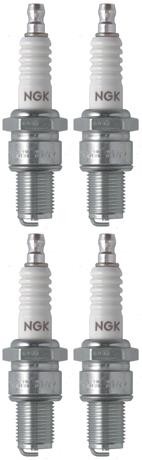 Set 4 NGK Standard Spark Plugs for Kawasaki KX125-B 1983 Engine 125cc