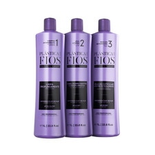 Pl stica dos Fios Brazilian Hair Treatment Kit 3 Steps 3x1L