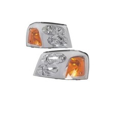 Driver Passenger Side Halogen Headlight Assembly Compatible with Envoy 2002