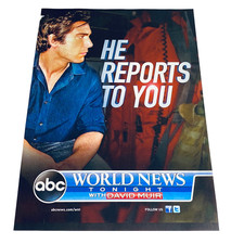 Print Ad 2015 Promo ABC World News Tonight Anchor David Muir Paper Collectors