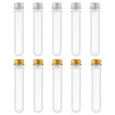 10 Pcs 40Ml Plastic Test Tubes, 22 X 140Mm Clear Plastic Test Tubes, with Scr...