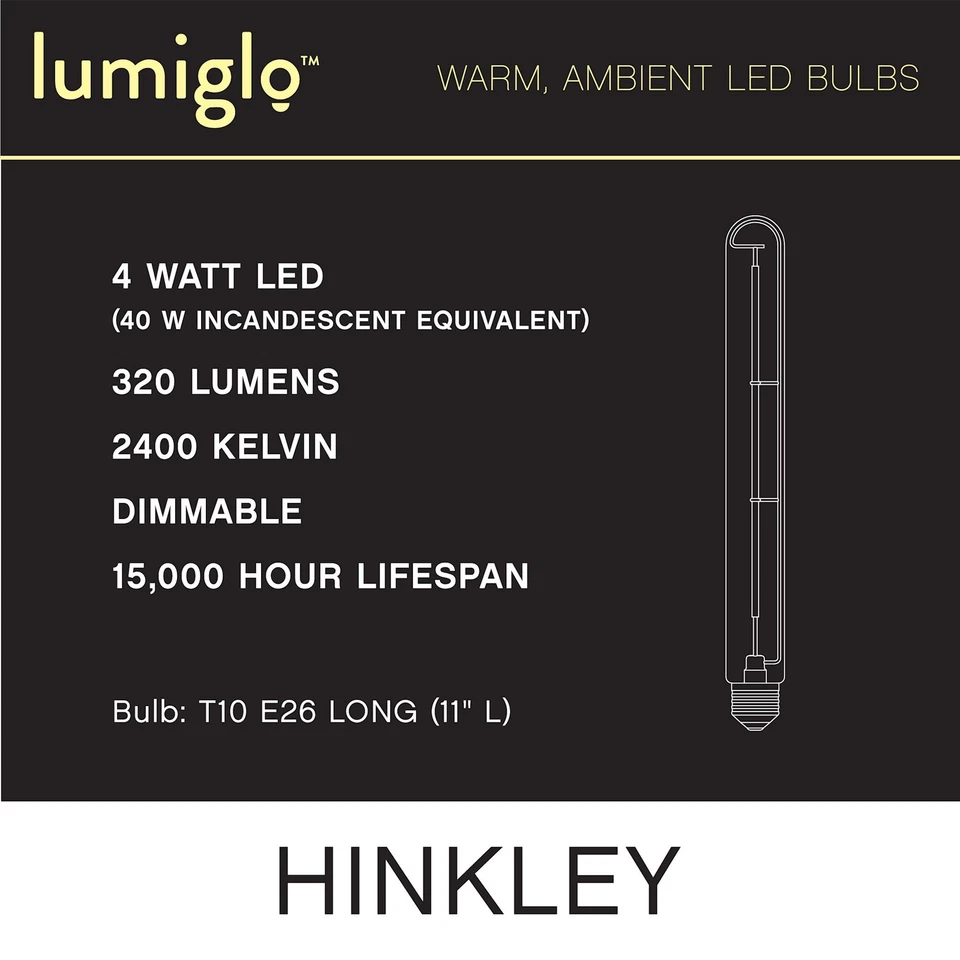 Hinkley Lighting E26T1042411CL-24 LumiGlo Bulb Pack of (24) 11"L - Image 4 of 4