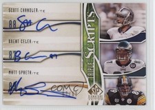 2009 SP Signature Edition 57/99 Scott Chandler Brent Celek Matt Spaeth Auto 0ba6