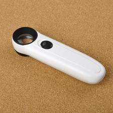 Handheld 40X Magnifier Reading Magnifying Glass Lens Jewelry Loupe 2 LED Lamp