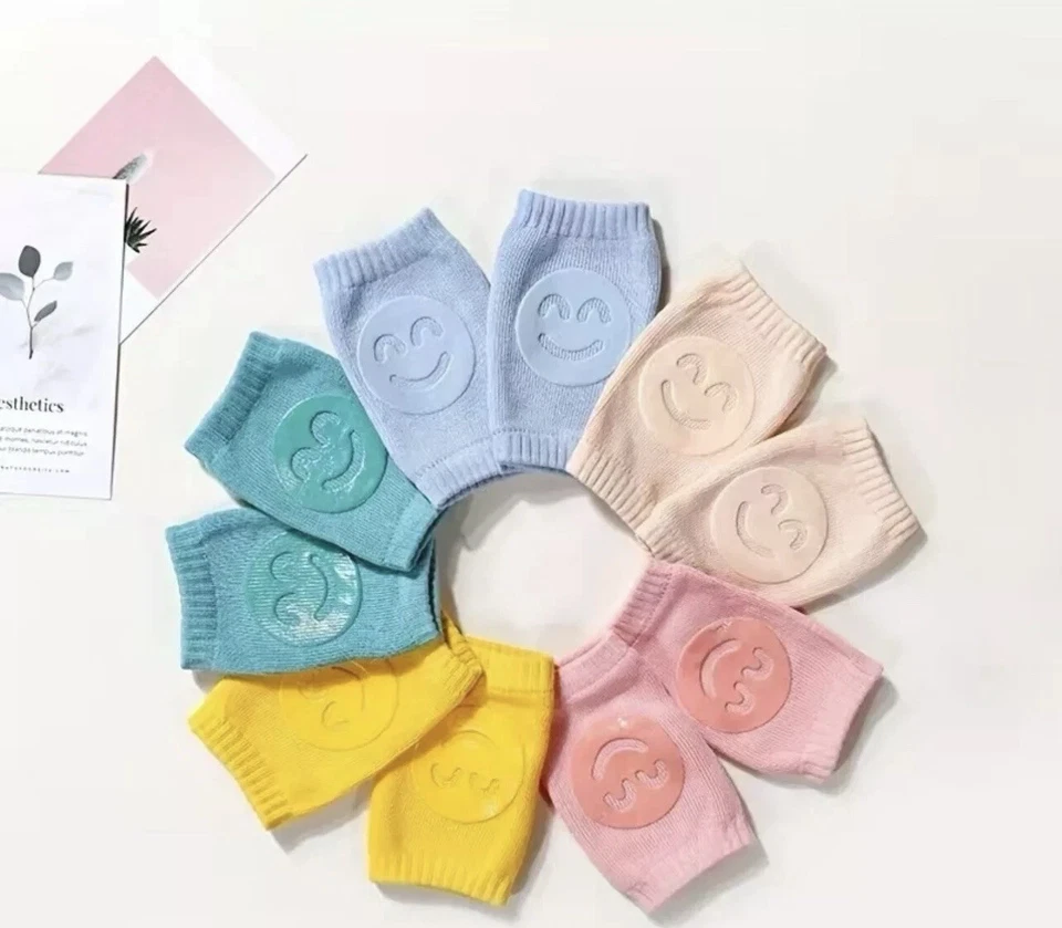 Joelheiras para bebês rastejantes protetores de joelho bebê menino menina conjunto com 5 pares - Imagem 3 de 4
