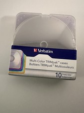 Verbatim TRIMpak Multi-Color CD/DVD Storage Cases 10 Pack New Sealed