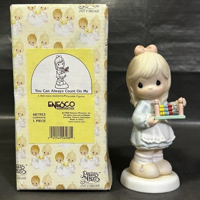 Precious Moments ''You Can Always Count on Me'' Girl w/ Abacus Figurine #487953
