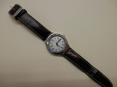 Swatch Irony SWISS Watch Model SR626SW with Leather strap.