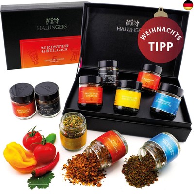 Hallingers Meistergriller - Gewürz Geschenkset Grillen handmade, 5 Gewürze aus a