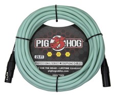 Pig Hog PHMH25SG Hex Series Mic Cable, Seafoam Green 25ft