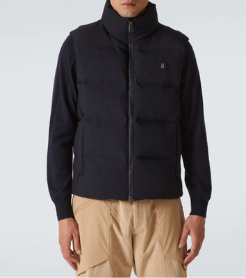 $750! NWOT Men's Bogner Yumo Down Vest - Navy Blue - EU 48 US 38 Medium