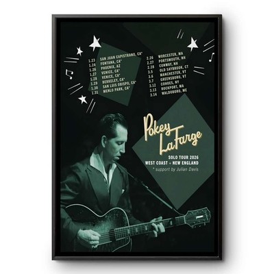 Pokey LaFarge Solo Tour 2026 West Coast New England Concert Poster