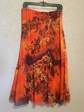 Vtg Metro Wear Skirt Women’s Large Flowy Midi Fairycore Boho Whimsy