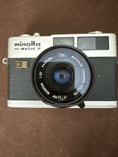 Vintage Minolta Japan Hi-Matic F Rangefinder Film Camera 38mm F2.7 SOLD AS IS