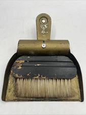 Vintage Metal Silent Butler Crumb Collector Tray & Magnet Brush W/ Reservoir