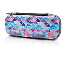 Mermaid Scales Pencil Case Zip Pencil Box Multi Pouch Holder Desk Organizer F...