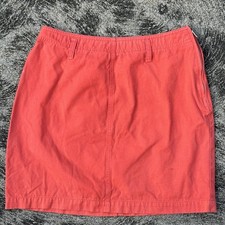 Vintage Mini Skirt Womens 27 Orange Espirit High Waist Side Zip