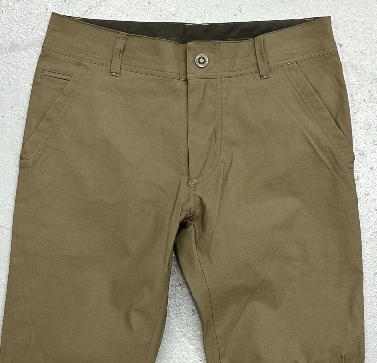 Kuhl Renegade Afire Pants Mens 30x32 Beown Stretch Nylon Tapered Chino 5158