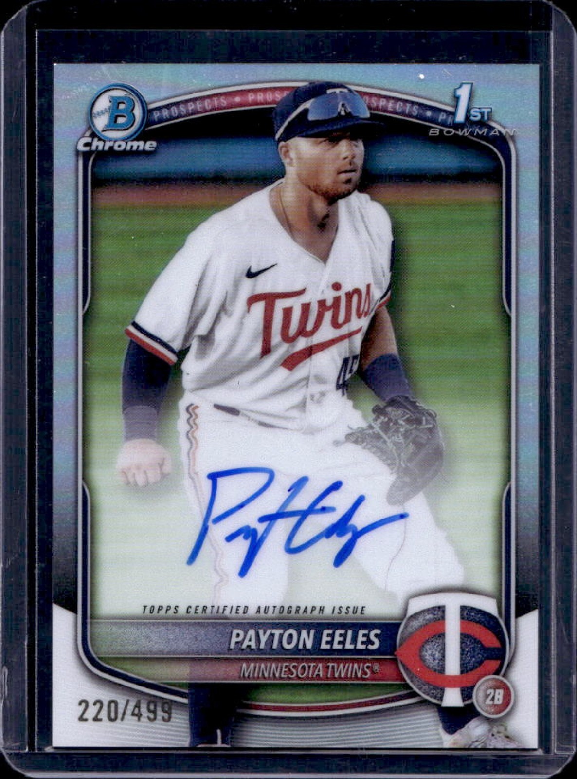 2025 Bowman Payton Eeles Chrome Auto Refractor 1st #220/499 Twins