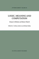 C. Anthony Anderson (U. A.) | Logic, Meaning And Computation | Taschenbuch