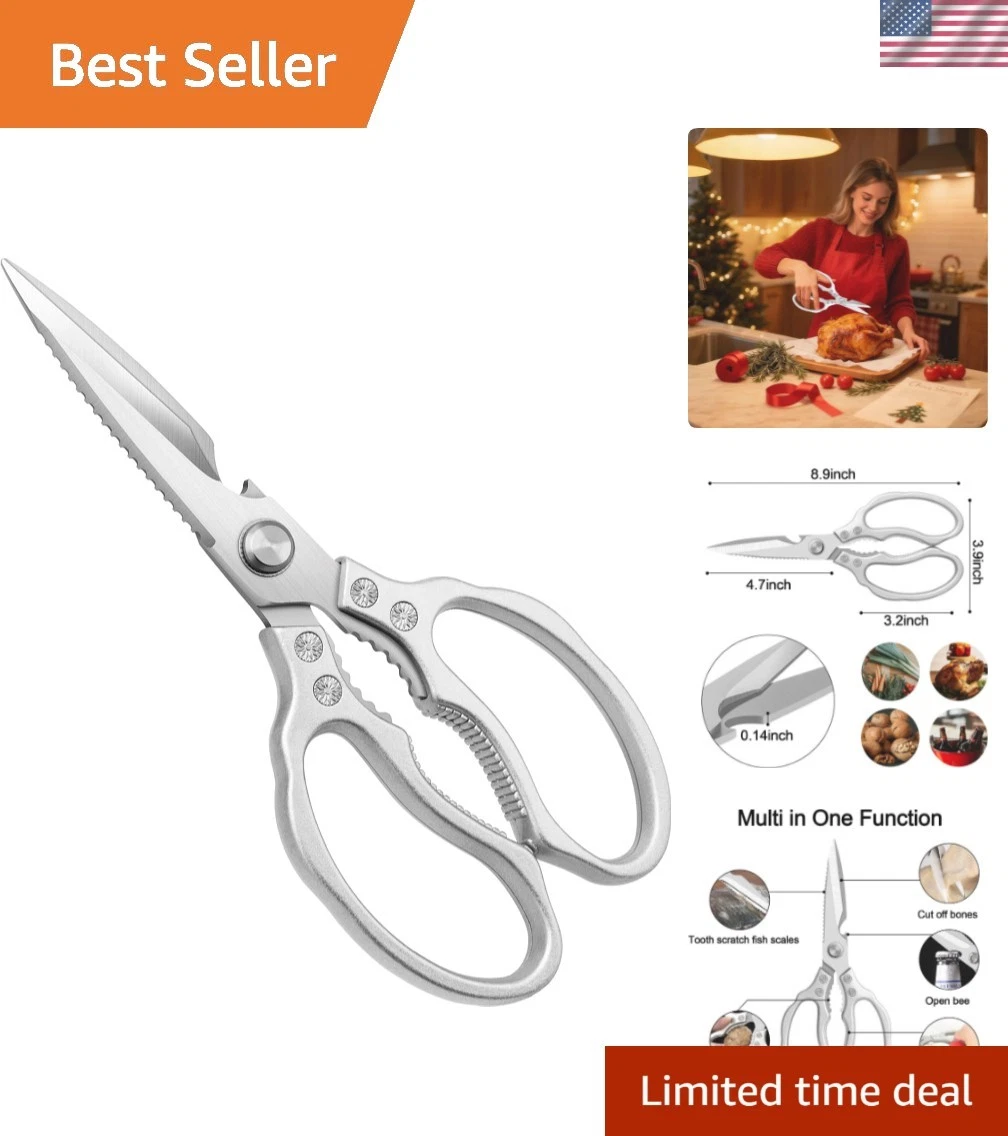 Kitchen Scissors, Multi-Purpose Kitchen Shears, Heavy Duty Dishwasher Safe Fo...
Opens in a new wind