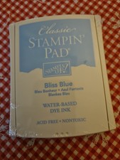 Classic STAMPIN Pad Sealed Never Used 'Bliss Blue' Smoke  Pet Free Home