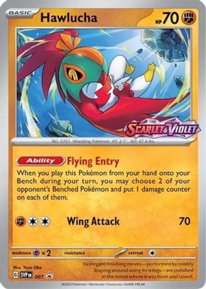 1x Hawlucha - SVP007 - Holo - SVP Black Star Promos (Prerelease) NM-Mint Pokemon