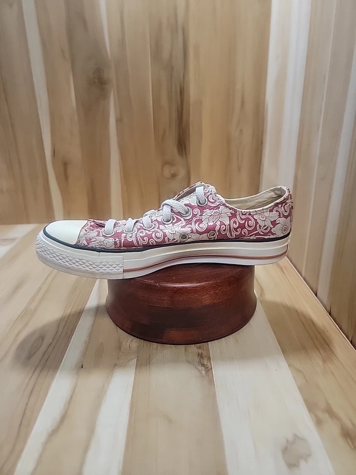 Tênis Vintage Converse Y2K Top Baixo Rosa Paisley Feminino Tamanho 7 Masculino 5 - Imagem 2 de 4