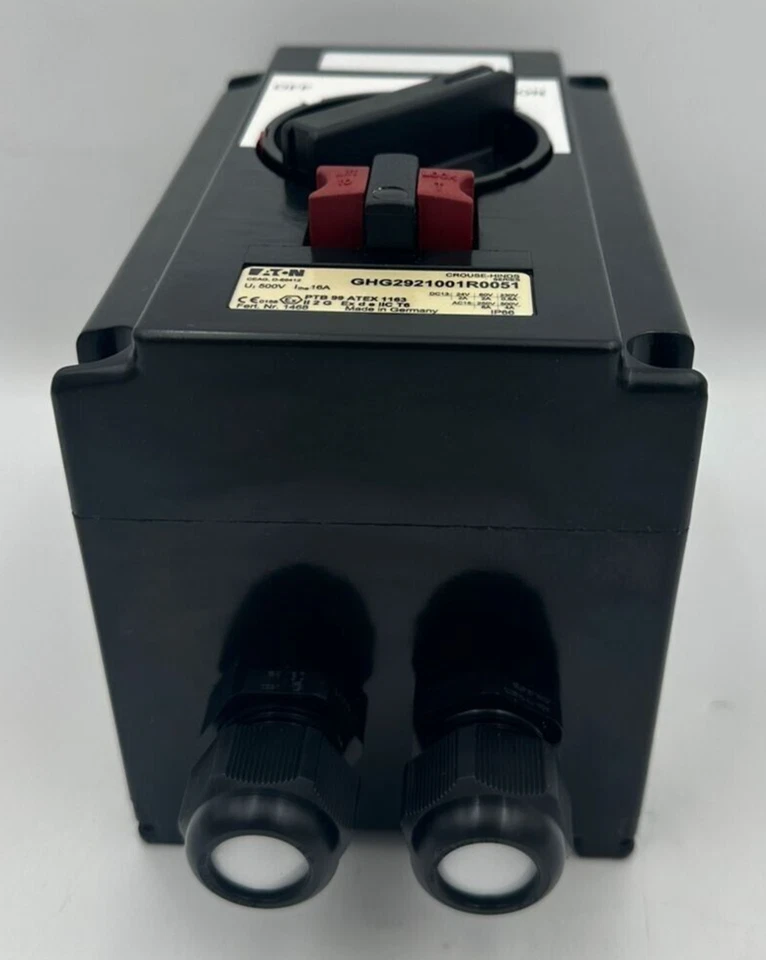 INTERRUPTOR DE ENCENDIDO Y APAGADO CROUSE HINDS BY EATON EX-CONTROL 16 A GHG2921001R0051 Foto 3 de 4