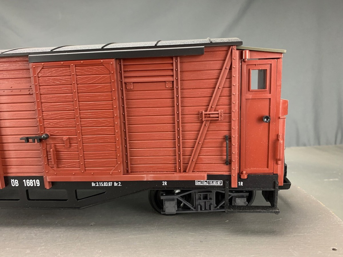G Scale LGB 43630 Outside Braced Dbl Door Boxcar OB Stuttgart G632
