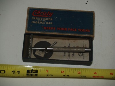 Vintage Christy Safety Razor in original box with Instructions