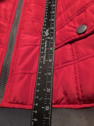 Kenneth Cole Reaction Red Sherpa Lined Puffer Vest Size M - Picture 7 of 7